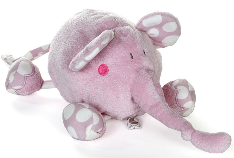  pastel et pastille bolli léléphant peluche rose 15 cm 